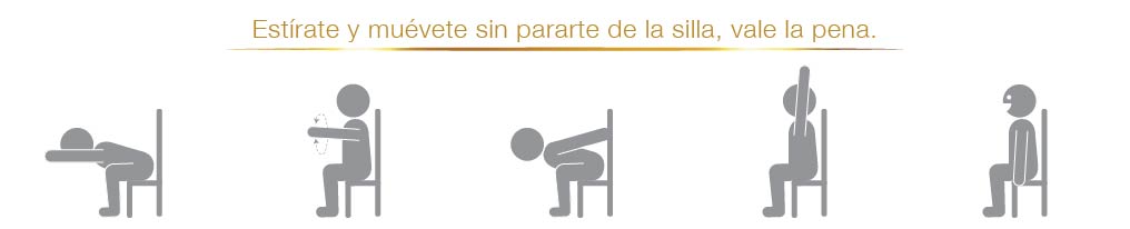 Ejercicios cortos sin pararte de la silla