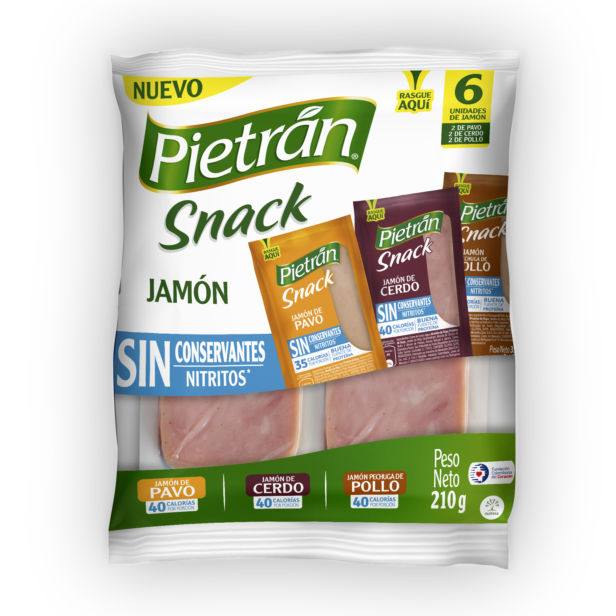 jamón Pietrán Snack Surtidos 6 unds